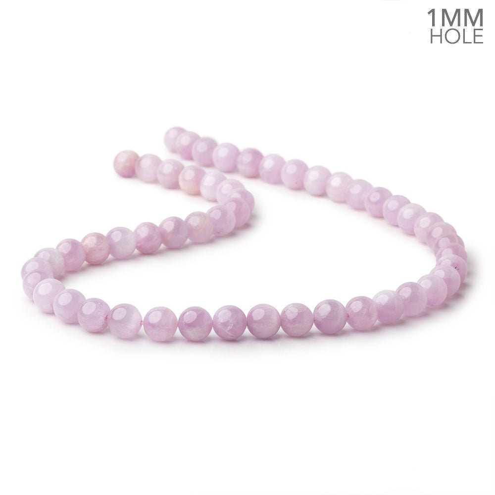 8mm Kunzite Plain Round Beads 16 inch 51 pieces 1mm hole