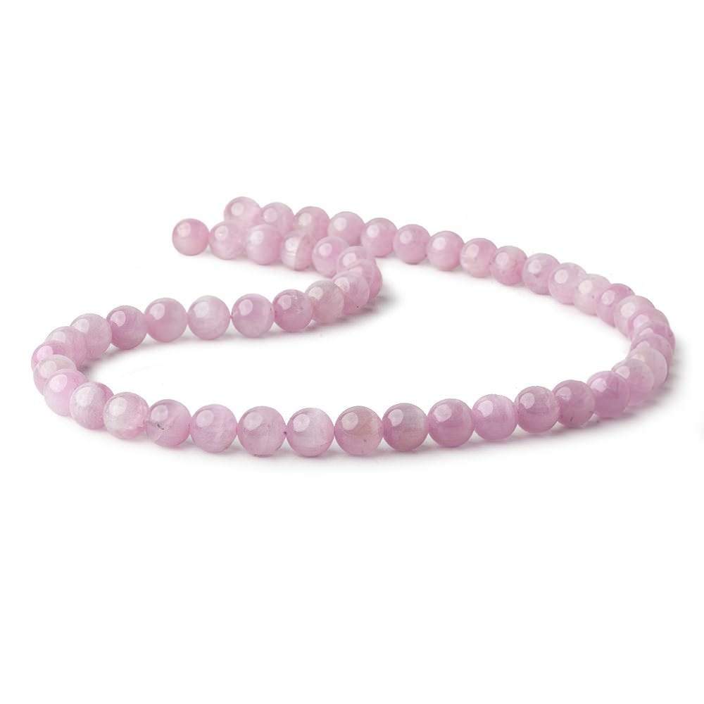 8mm Kunzite plain round beads 16 inch 51 pieces AAA