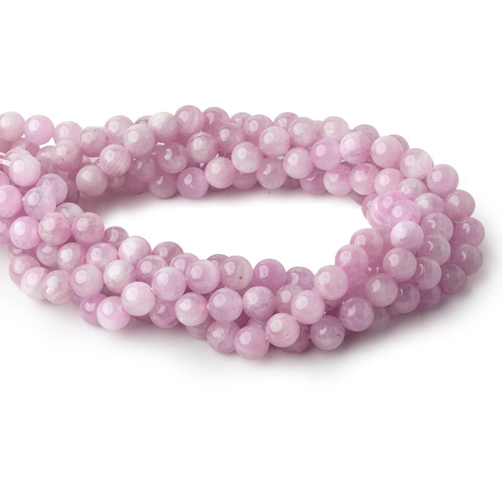 8mm Kunzite plain round beads 16 inch 51 pieces AAA