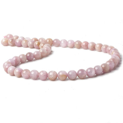 8mm Kunzite Plain Rounds 16 inch 51 beads AA