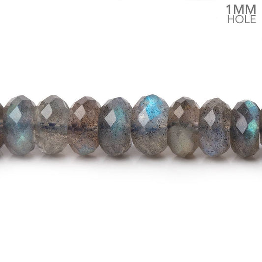 8mm Labradorite Faceted Rondelle Beads 16 inch 105 pieces 1mm Large Hole