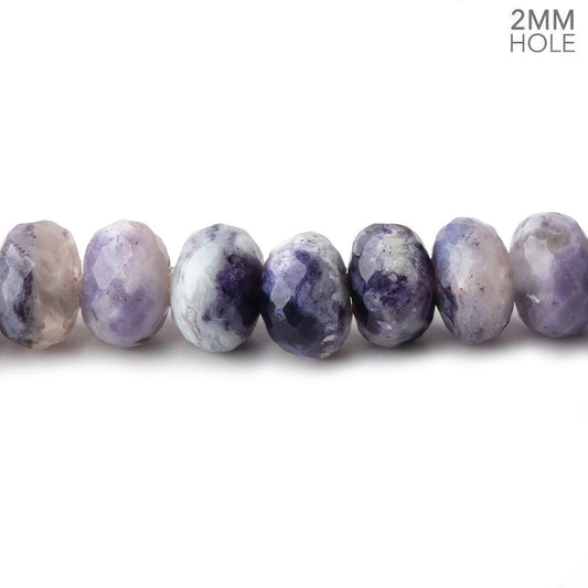 8mm Morado Purple Opal 2mm Large Hole Faceted Rondelles 8 inch 36 Beads