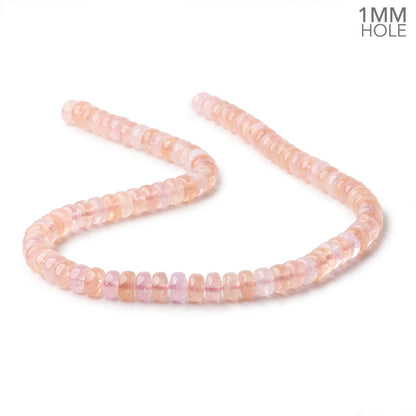 8mm Morganite Plain Rondelle Beads 16 inch 86 pieces AA 1mm hole
