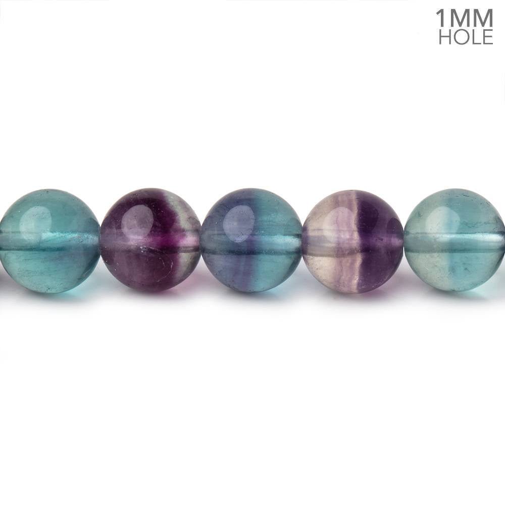 8mm Multi Color Fluorite Plain Round Beads 15.5 inch 48 pieces AA 1mm hole