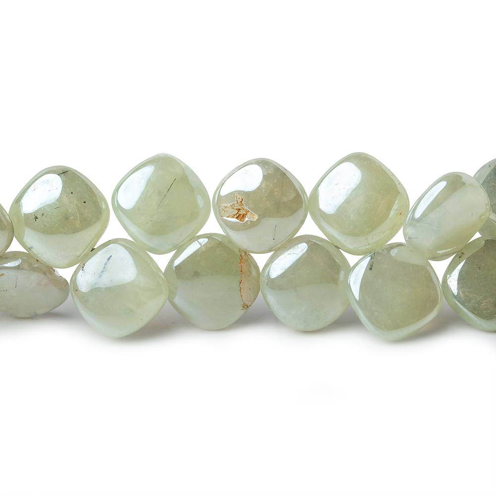 8mm Mystic Prehnite Plain Pillow Beads 8 inch 47 beads