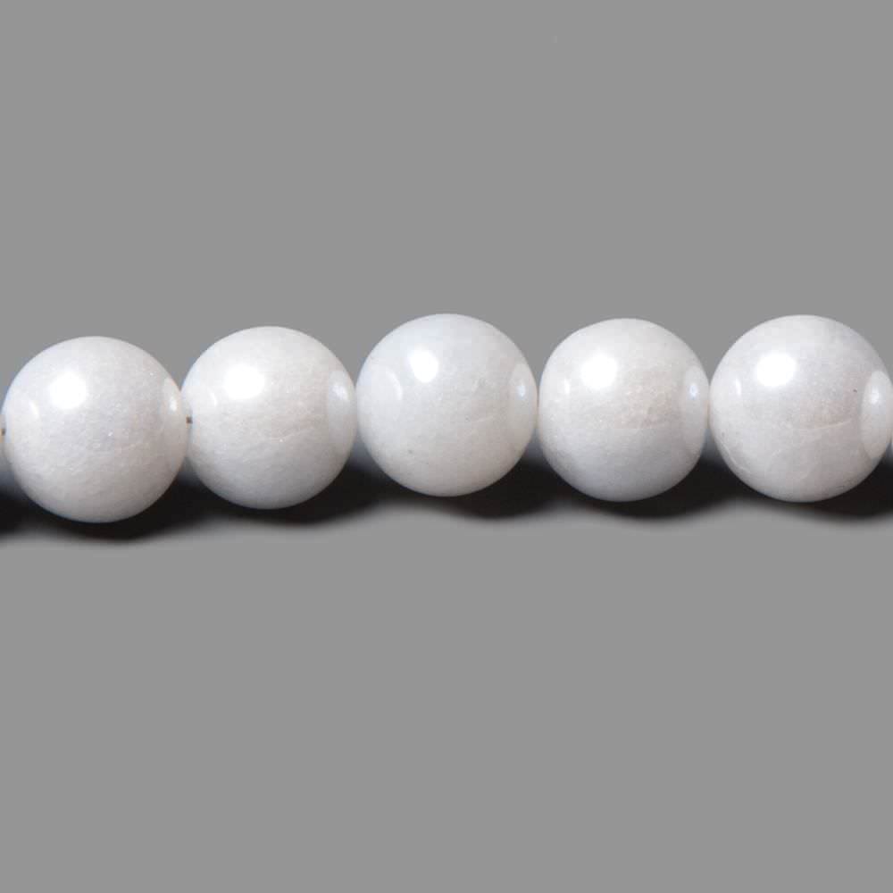 8mm Mystic White Quartz plain round beads 8 inch 27 pieces