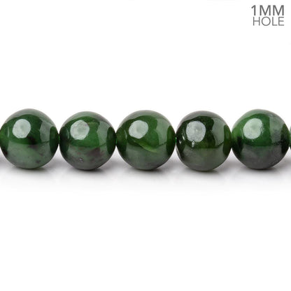 8mm Nephrite Jade Plain Round Beads 15 inch 48 pieces 1mm Hole