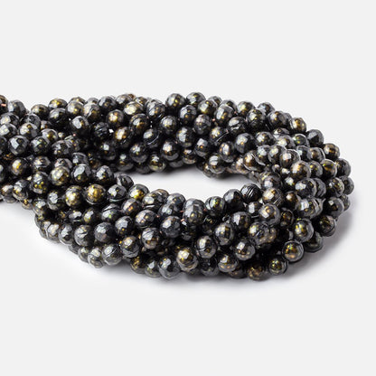 8mm Olive Green Faceted Off Round Freshwater Pearls 16 inch 50 pieces