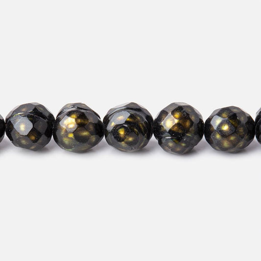 8mm Olive Green Faceted Off Round Freshwater Pearls 16 inch 50 pieces