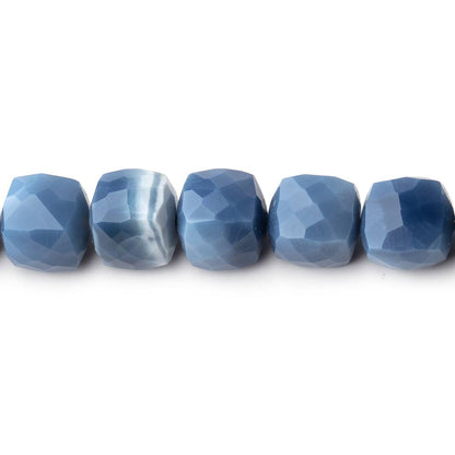 8mm Owyhee Denim Opal Faceted Cube Beads 8 inch 24 pieces