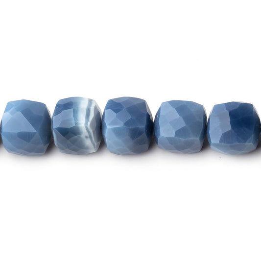 8mm Owyhee Denim Opal Faceted Cube Beads 8 inch 24 pieces