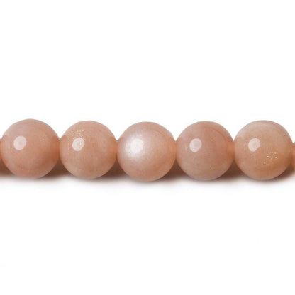 8mm Peach Moonstone plain round beads 15 inch 48 pieces A Grade
