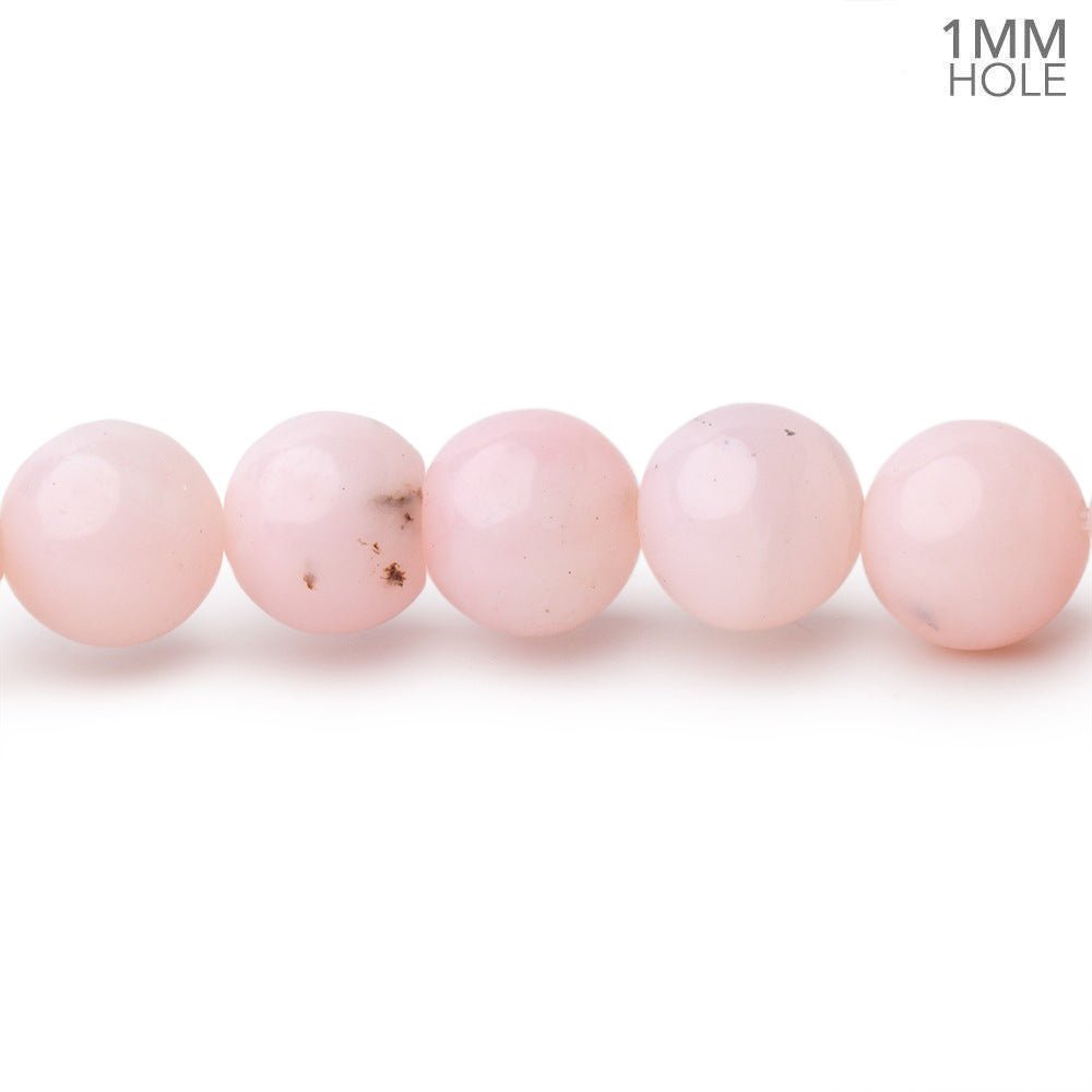 8mm Pink Peruvian Opal Plain Round Beads 15 inch 48 pieces 1mm holes