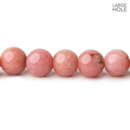 8mm Pink Peruvian Opal Plain Rounds 1mm Drill Hole 8 inch 28 pieces AAA+