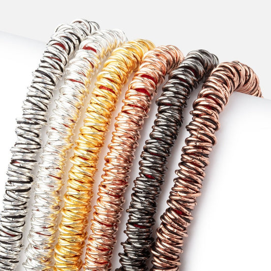 8mm Plain Mobius Large Hole Spacer Beads 8 inch 93 pieces