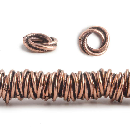 8mm Plain Mobius Large Hole Spacer Beads 8 inch 93 pieces