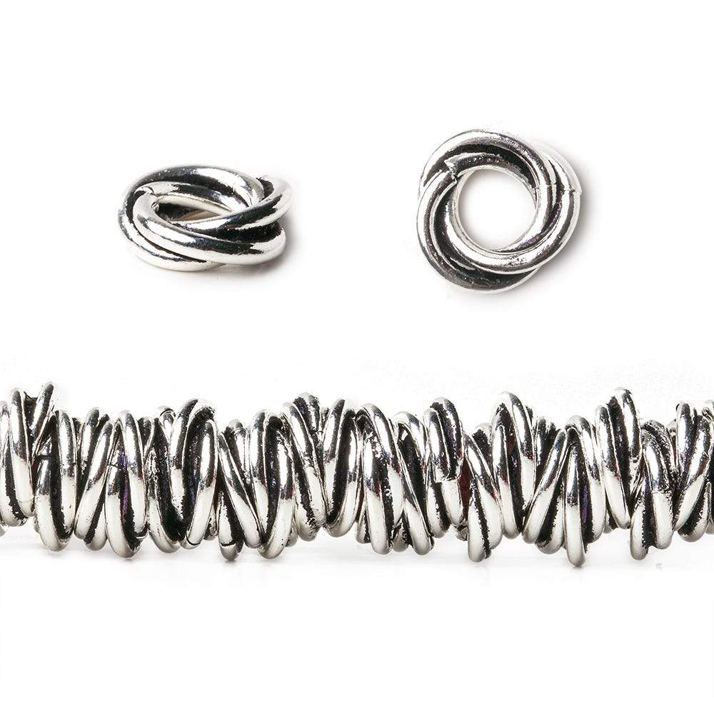 8mm Plain Mobius Large Hole Spacer Beads 8 inch 93 pieces