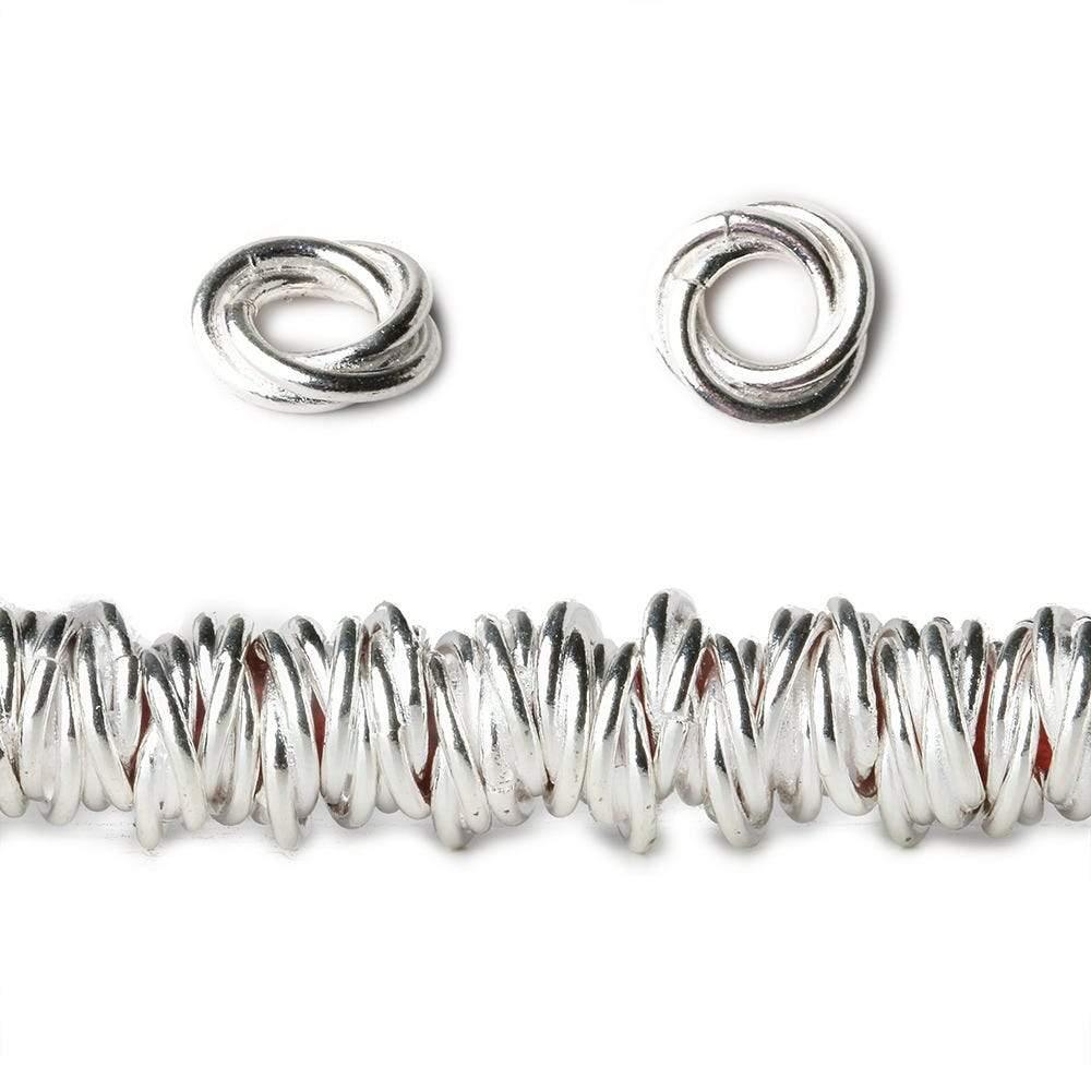 8mm Plain Mobius Large Hole Spacer Beads 8 inch 93 pieces