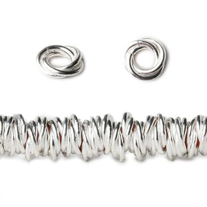 8mm Plain Mobius Large Hole Spacer Beads 8 inch 93 pieces