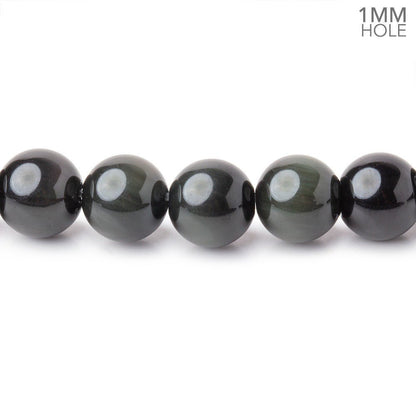 8mm Rainbow Obsidian Plain Round 15.5 inch 50 Beads 1mm Hole