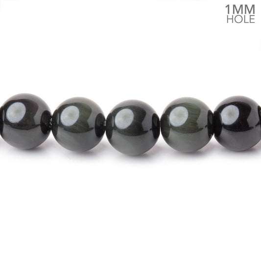 8mm Rainbow Obsidian Plain Round 15.5 inch 50 Beads 1mm Hole
