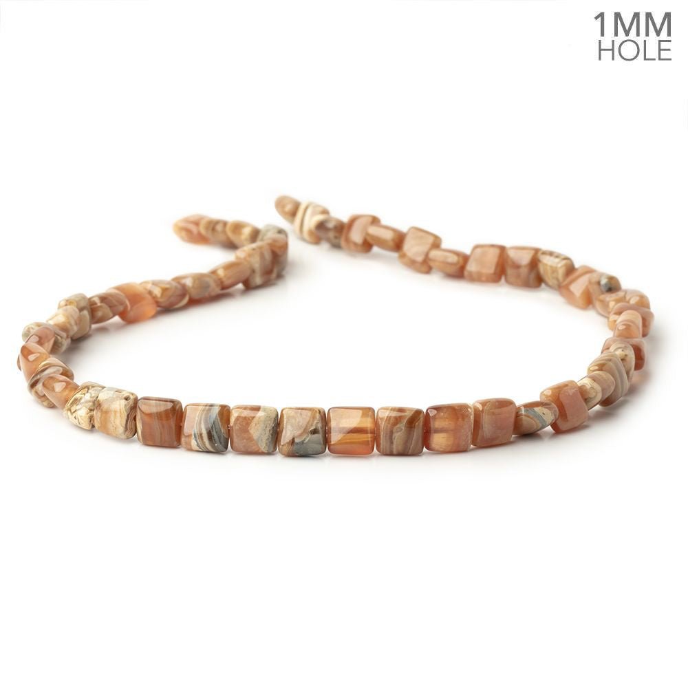 8mm Rhodochrosite Plain Square Beads 15.5 inch 50 pieces 1mm hole