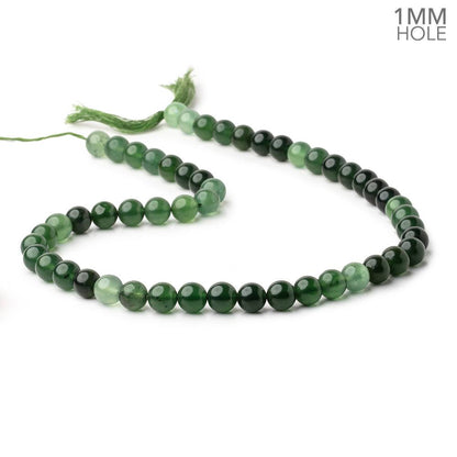 8mm Serpentine Plain Round Beads 16 inch 51 pieces 1mm Large Hole AA