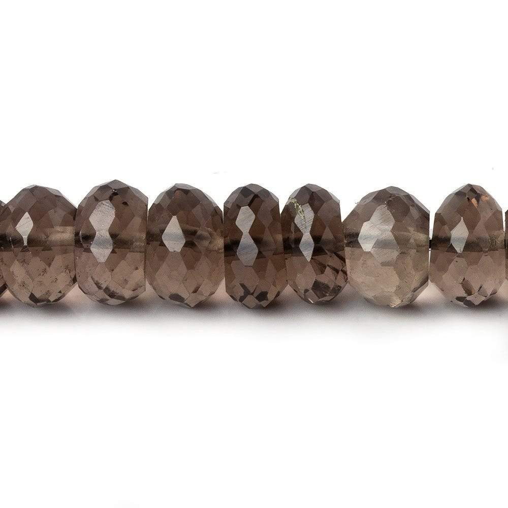 8mm Smoky Quartz Faceted Rondelles 14.5 inch 74 beads AAA