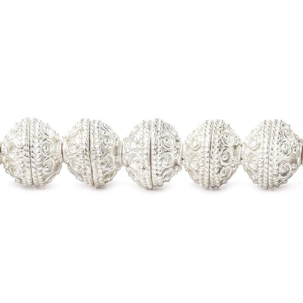 8mm Sterling Silver Plated Copper Bead Cap Roval Petite Persian 8 inch 54 beads