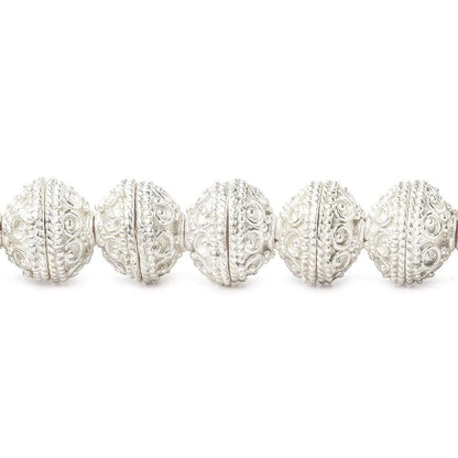 8mm Sterling Silver Plated Copper Bead Cap Roval Petite Persian 8 inch 54 beads