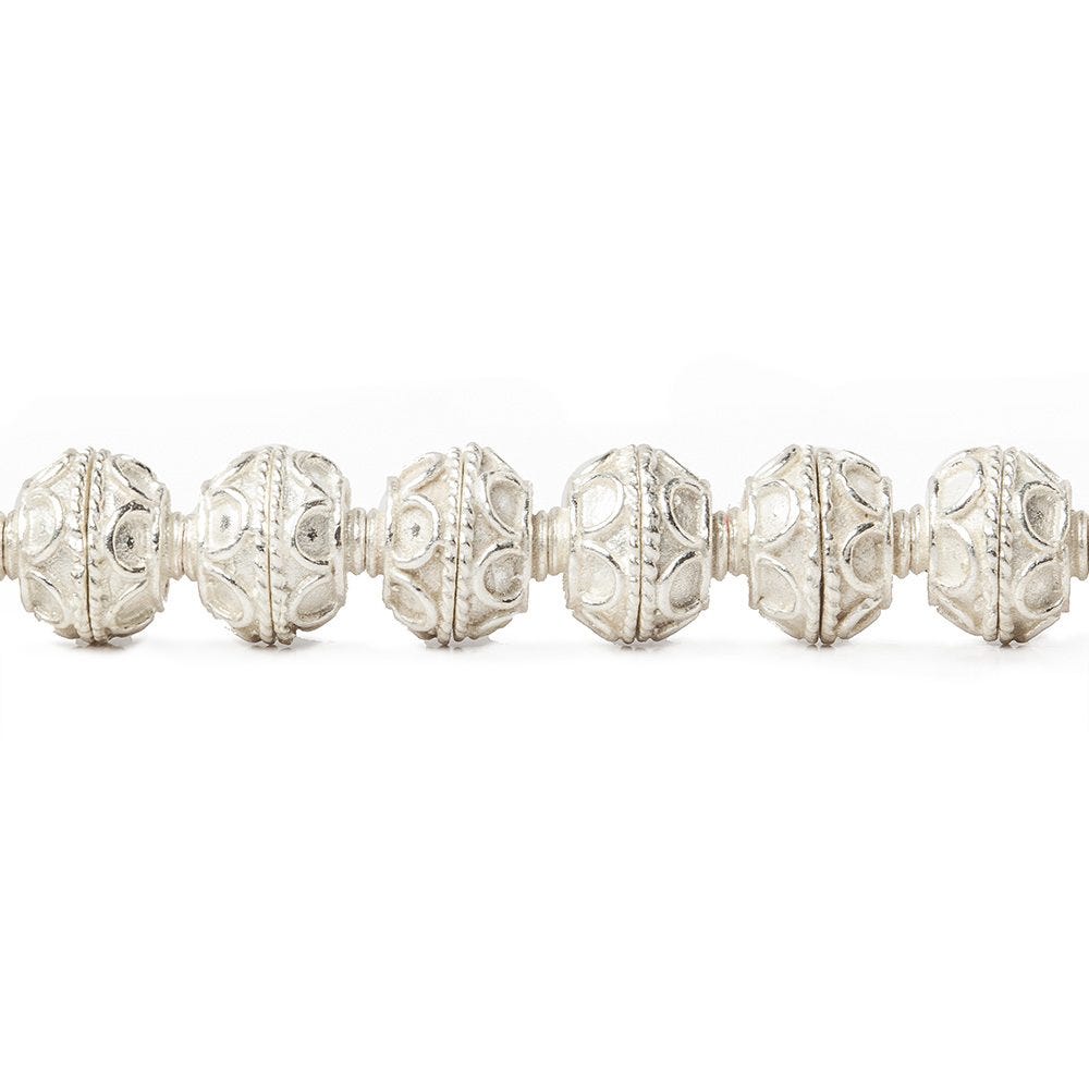 8mm Sterling Silver Plated Copper Bead Cap Roval Petite Persian Circle 8 inch 54 beads