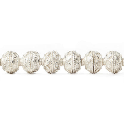 8mm Sterling Silver Plated Copper Bead Cap Roval Petite Persian Circle 8 inch 54 beads