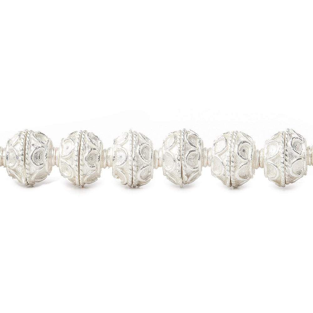 8mm Sterling Silver plated Copper Bead Cap Simple Arch 8 inch 54 beads