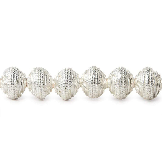 8mm Sterling Silver Plated Copper Bead Roval Triple Leaf Tip 8 inch 30 pcs