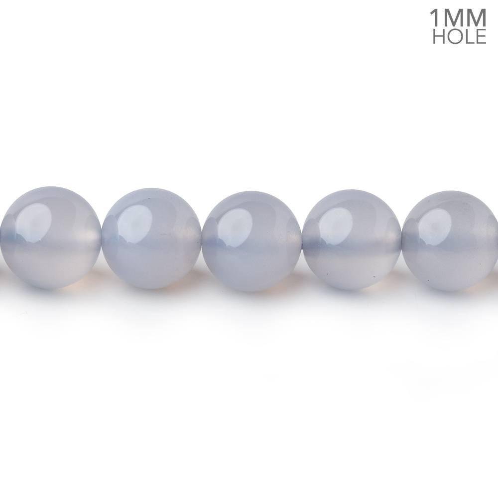 8mm Turkish Blue Chalcedony Plain Round Beads 15.5 inch 50 pieces