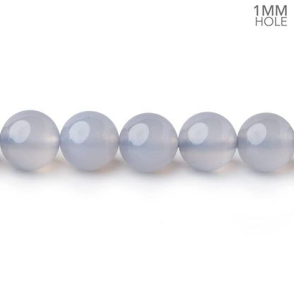 8mm Turkish Blue Chalcedony Plain Round Beads 15.5 inch 50 pieces