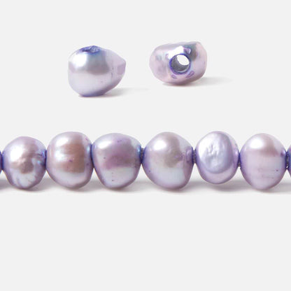 8x10-7.5x10.5mm Lilac Baroque 2.5mm large hole Pearls 15 in. 49 pcs