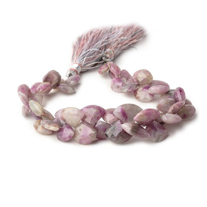 8x10-8x12mm Ruby in Marble Matrix Faceted Fan Beads 7 inch 50 pieces