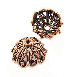 8x17mm Copper Bead Cap Filigree Design *DISCONTINUED*