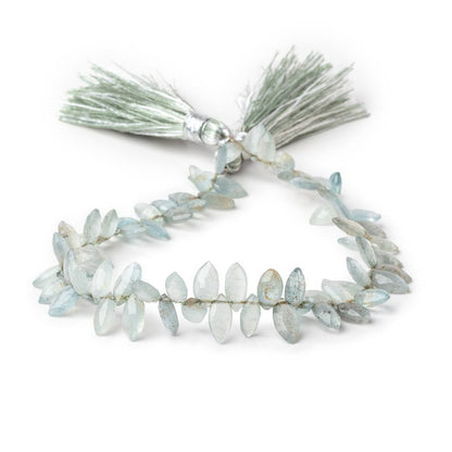 8x4-10x5mm Moss Aquamarine Faceted Marquise Beads 8 inch 74 pieces