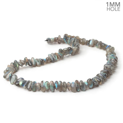8x4-12x4.5mm Labradorite Plain Nugget 16 inch 96 Beads 1mm Hole AA