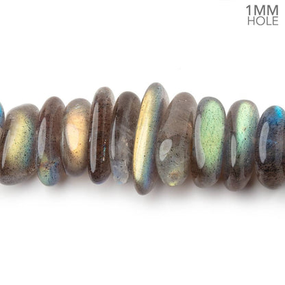 8x4-18x3.5mm Labradorite Plain Nugget 16 inch 88 Beads 1mm Hole AA