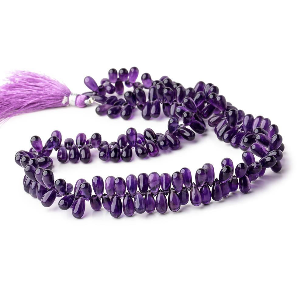 8x4-9x4mm Amethyst Plain Teardrop Beads 17 inch 182 pieces AA
