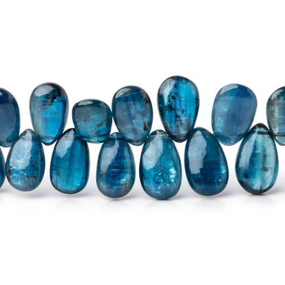 8x5-10x6mm Blue Kyanite Plain Pear Beads 7.5 inch 50 pieces