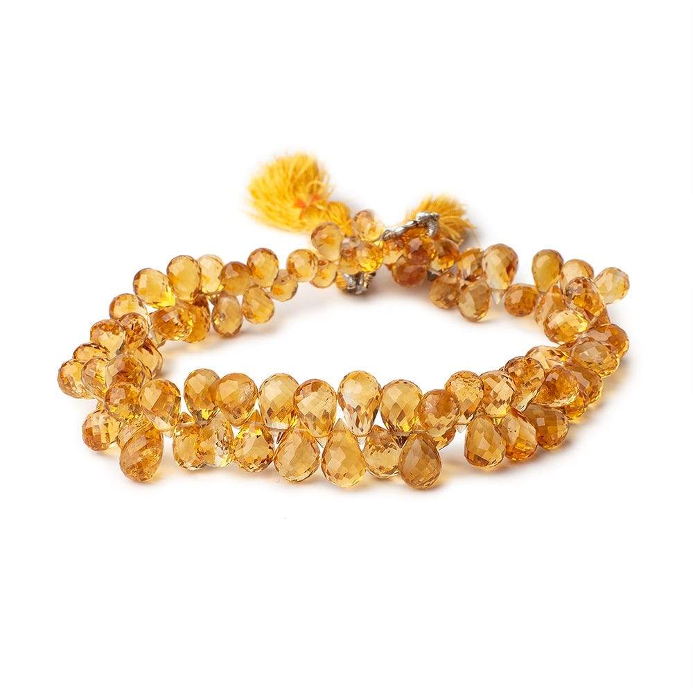 8x5-10x6mm Citrine Faceted Tear Drop Beads 9 inch 83 pieces