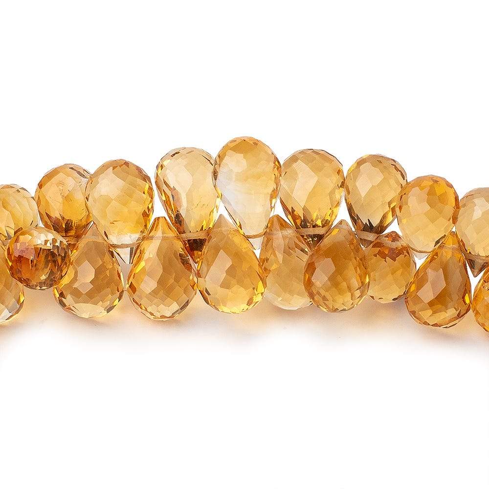 8x5-10x6mm Citrine Faceted Tear Drop Beads 9 inch 83 pieces