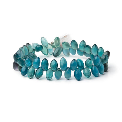 8x5-10x6mm Shaded Fluorite Top Drill Plain Marquise 7.5 inch 50 Beads AA