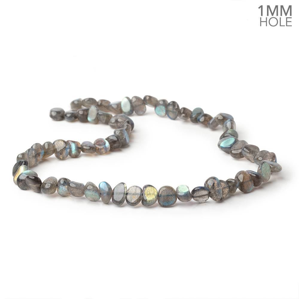 8x5-10x8mm Labradorite Plain Nugget 16 inch 63 Beads 1mm Hole