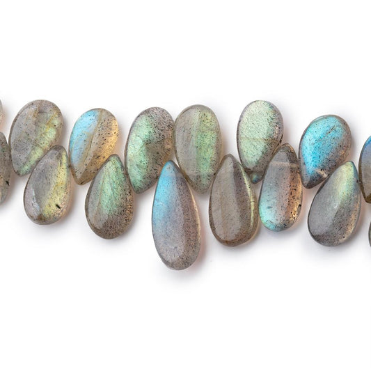 8x5-11x6mm Labradorite Plain Pear Beads 7.5 inch 46 pieces