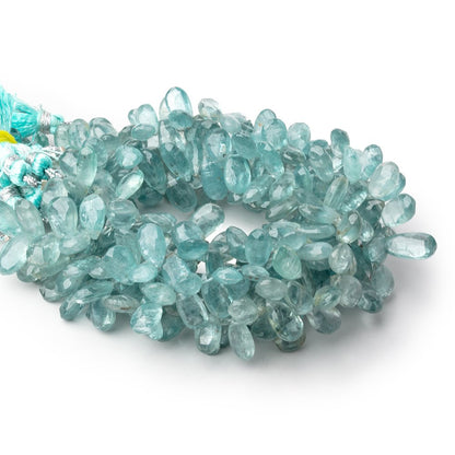 8x5-11x6mm Teal Kyanite Faceted Pear Beads 7.5 inch 62 pieces